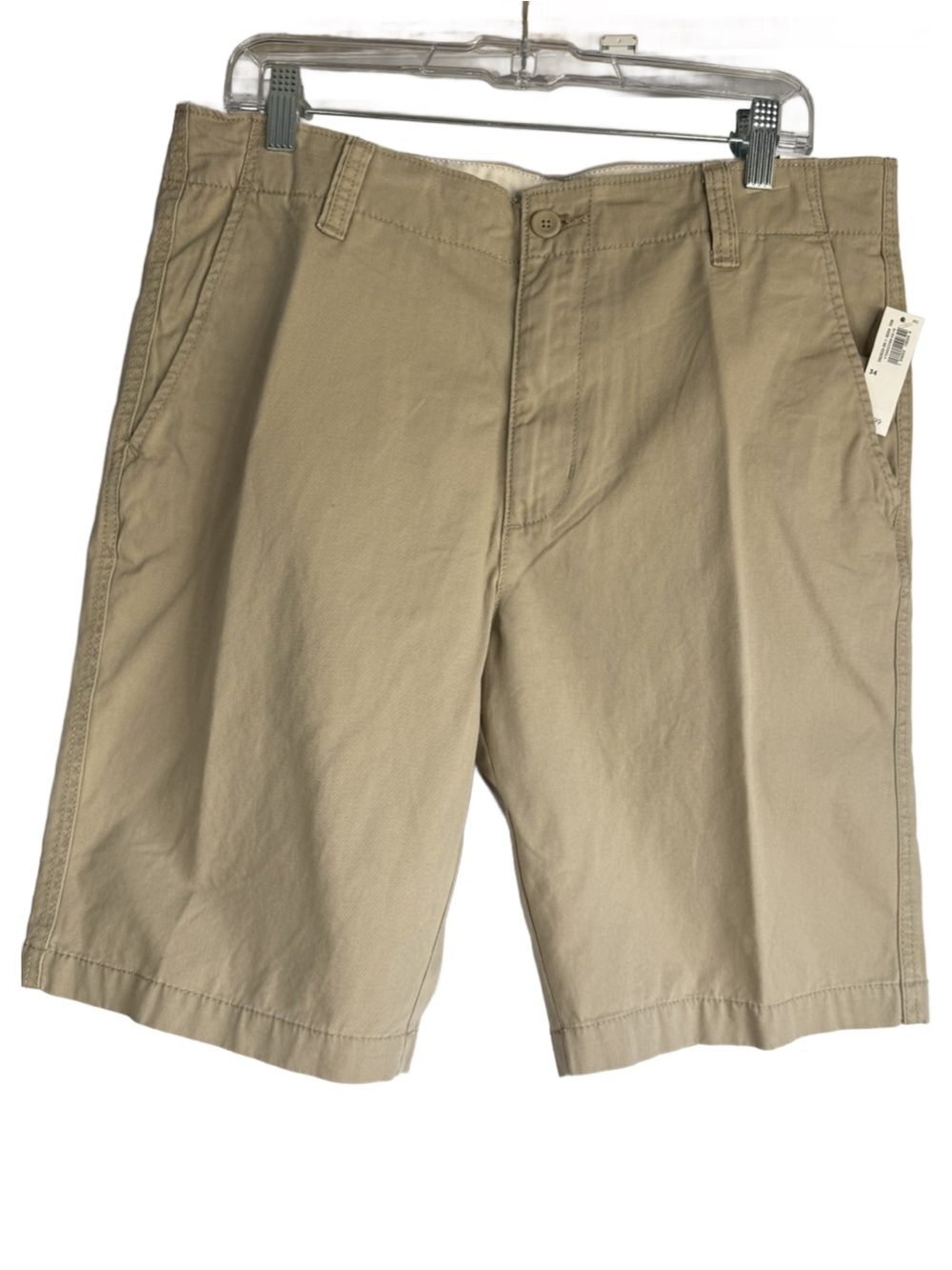 Old Navy Tan Lived-In Straight Flat Front 10” Seam Shorts Men’s Size 34 NWT
